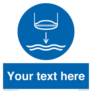 Custom Lower lifeboat to the water in launch sequence